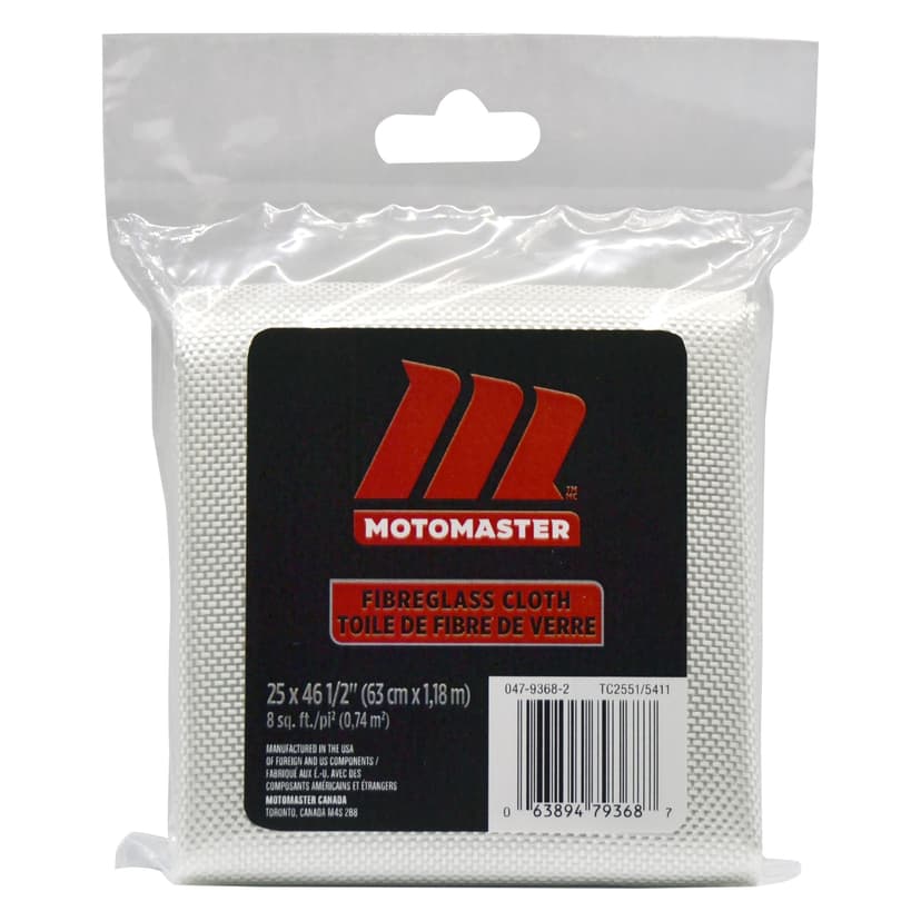 MotoMaster Fiberglass Cloth for Motomaster Polyester Resins, 48 in x 25 in