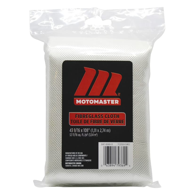 MotoMaster Fiberglass Cloth for Motomaster Polyester Resins, 1.11 m x 2.74 m