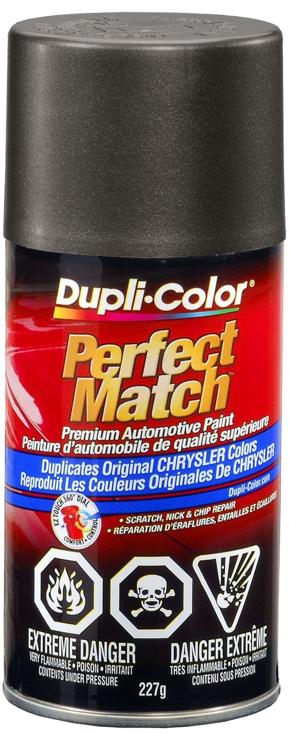 Dupli-Color Perfect Match Premium Acrylic Lacquer Automotive Aerosol Spray Paint, Chrysler Granite Crystal Metallic, 227g