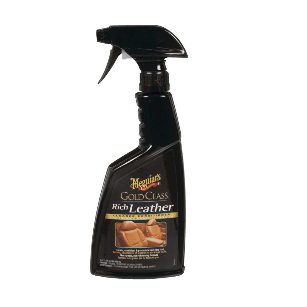 Meguiar's Gold Class 3-in-1 Rich Leather Cleaner, Conditioner & Protectant Spray, 450-mL