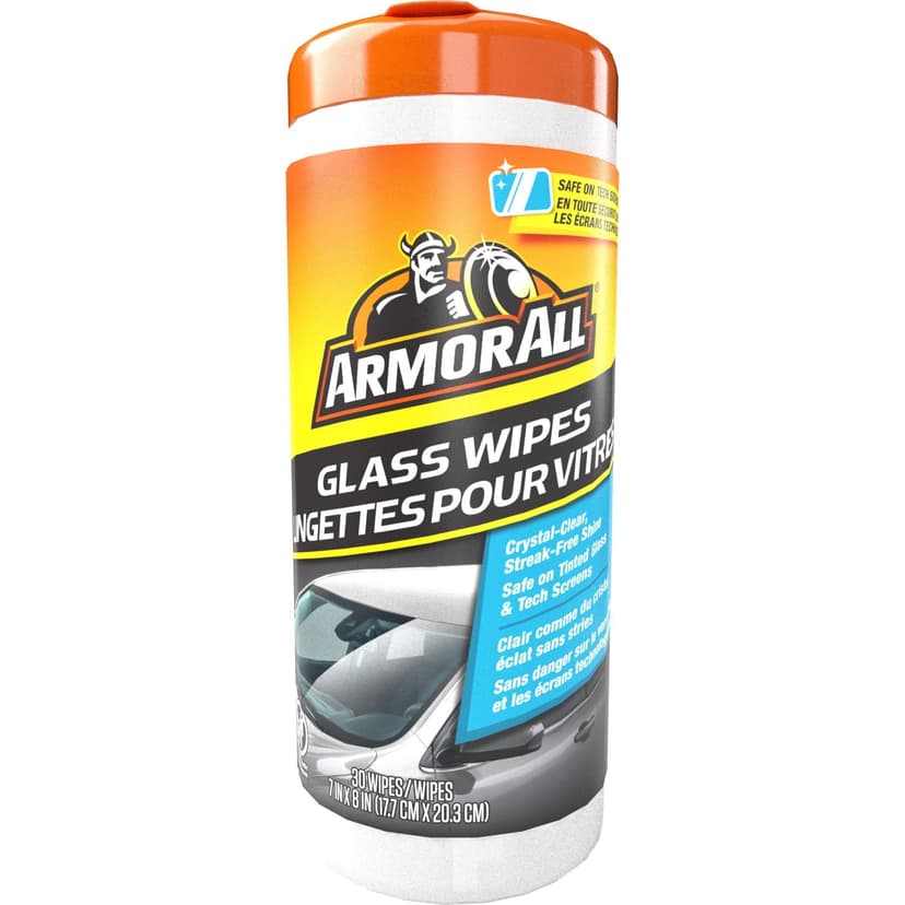 Armor All Car Glass Cleaner Wipes, 30-pk