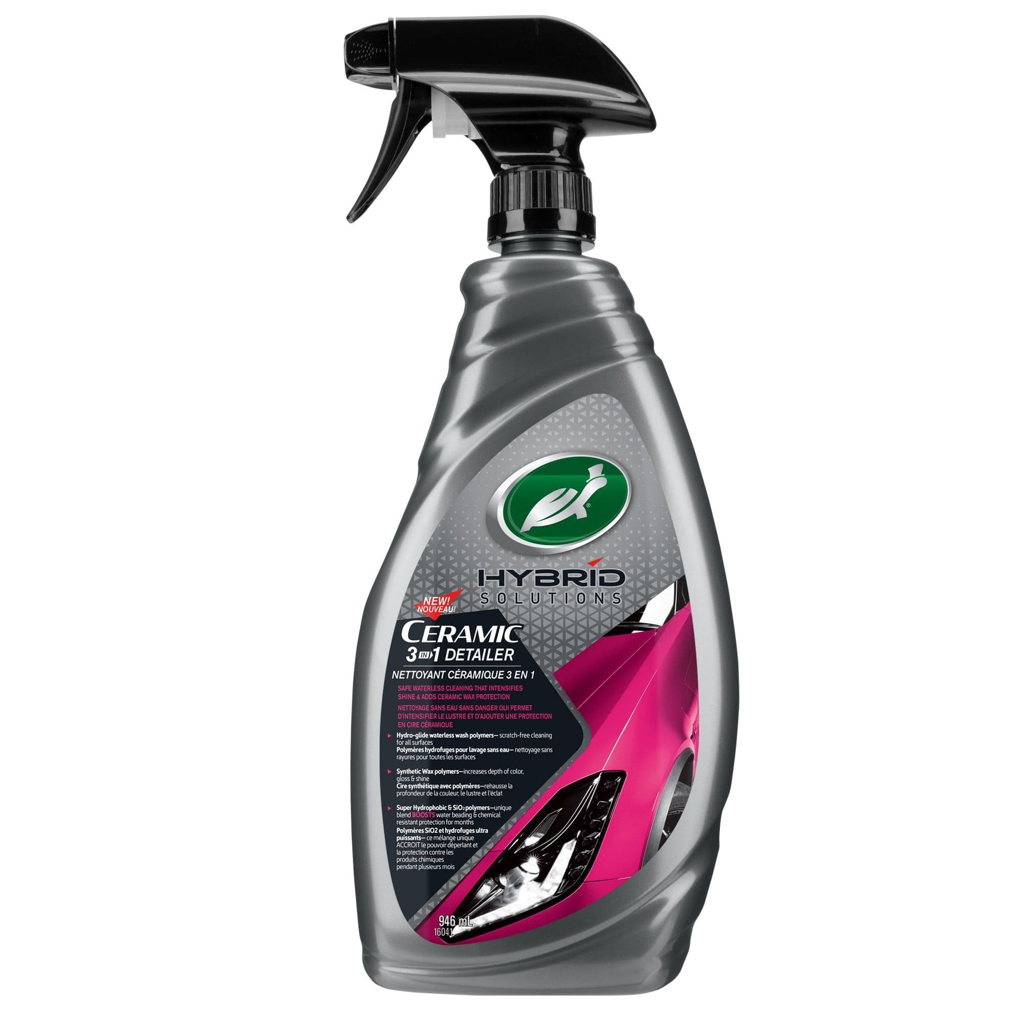 Turtle Wax Hybrid Solutions 3-in-1 Car Ceramic Detailer Spray, 946-mL