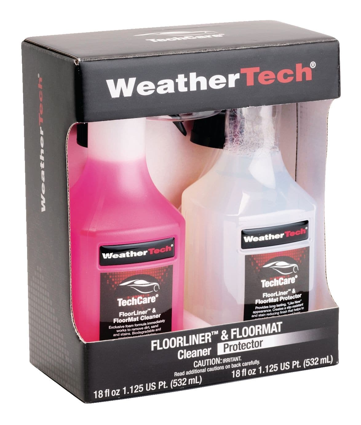 WeatherTech TechCare Car Floor Liner & Floor Mat Cleaner & Protector, 2-pc, 2 x 532-mL