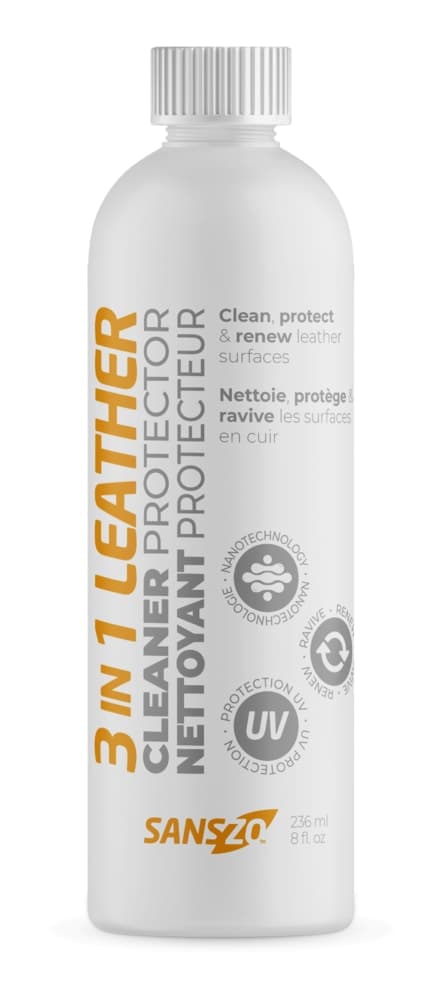 Sans-Zo 3-in-1 Car Leather Cleaner, Conditioner & Protectant Wipes, 236-mL