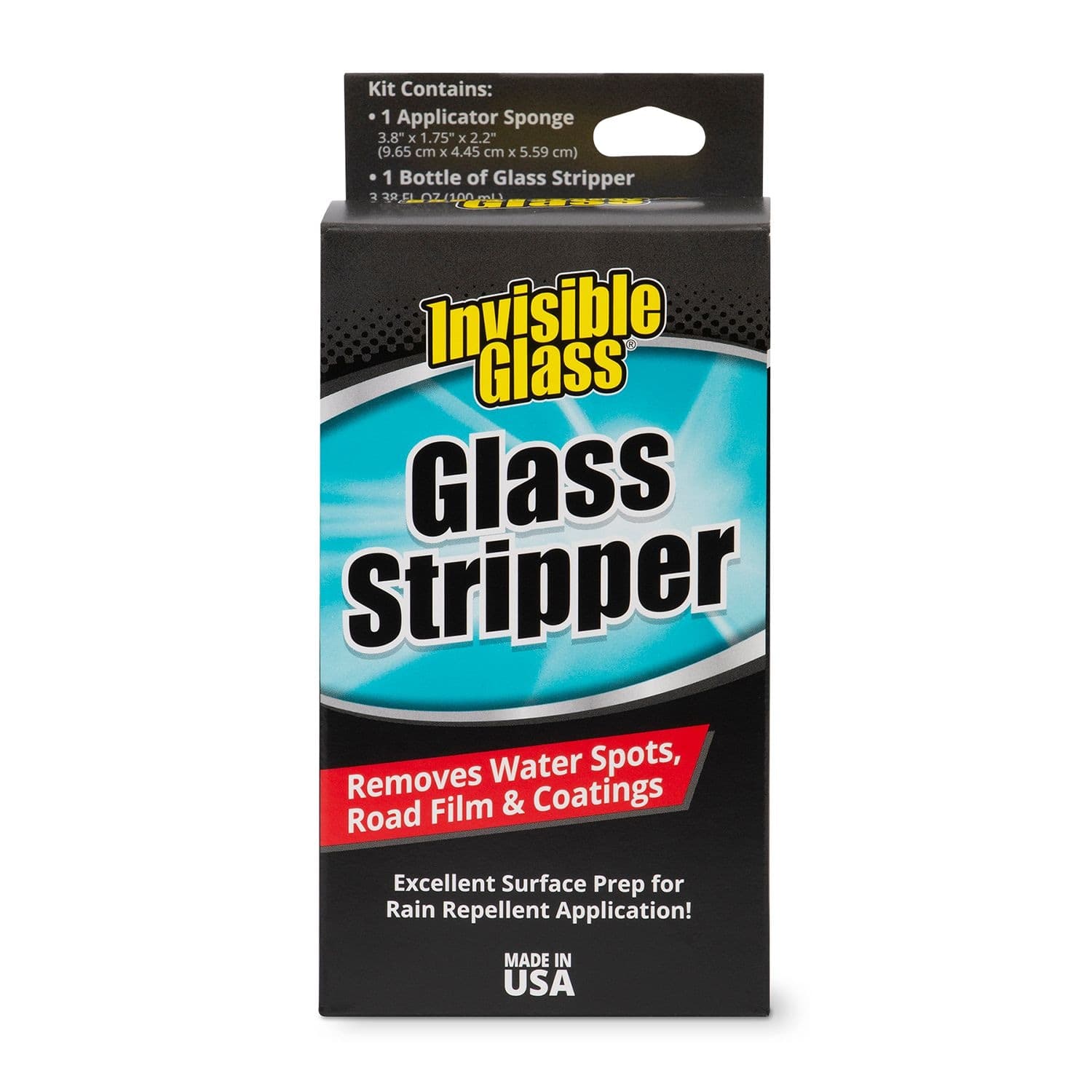 Invisible Glass Water Repellent Glass Stripper with Applicator Sponge, 100-ml