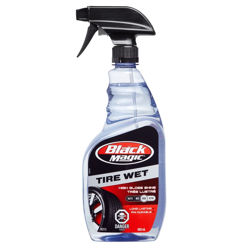 Black Magic Tire Wet High Gloss Shine Spray, 680 mL