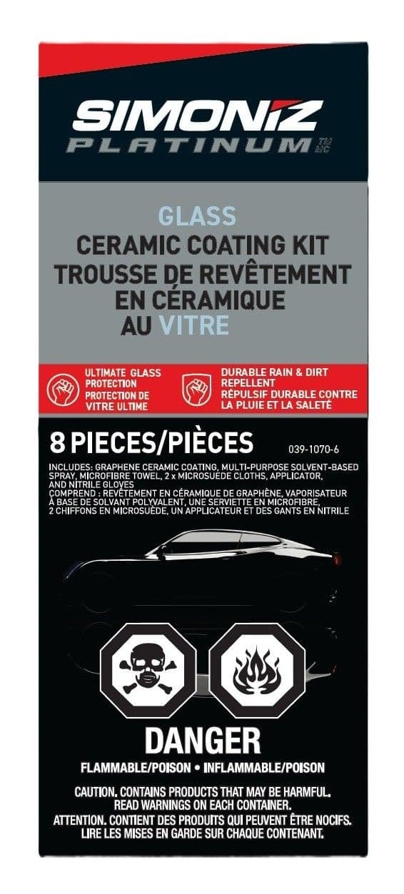 Simoniz Platinum Windshield Glass Ceramic Coating Kit, 8-pk
