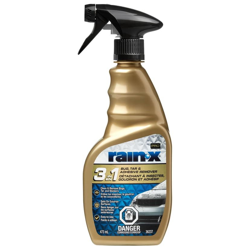 Rain-X 3-in-1 Bug, Tar & Adhesive Remover, Residue-Free, 473-mL