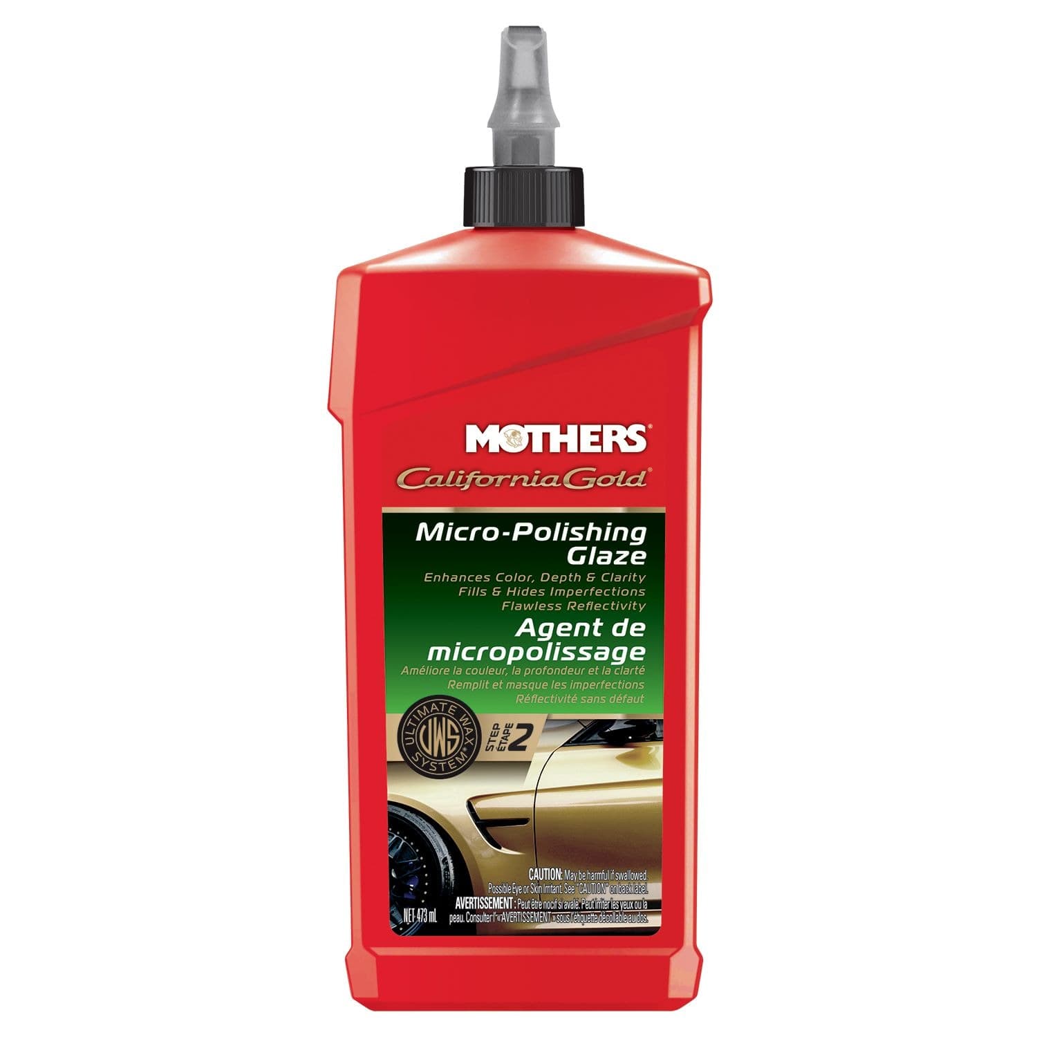 Mothers California Gold Micro-Polishing Glaze Ultimate Wax System, Step 2, 473 mL