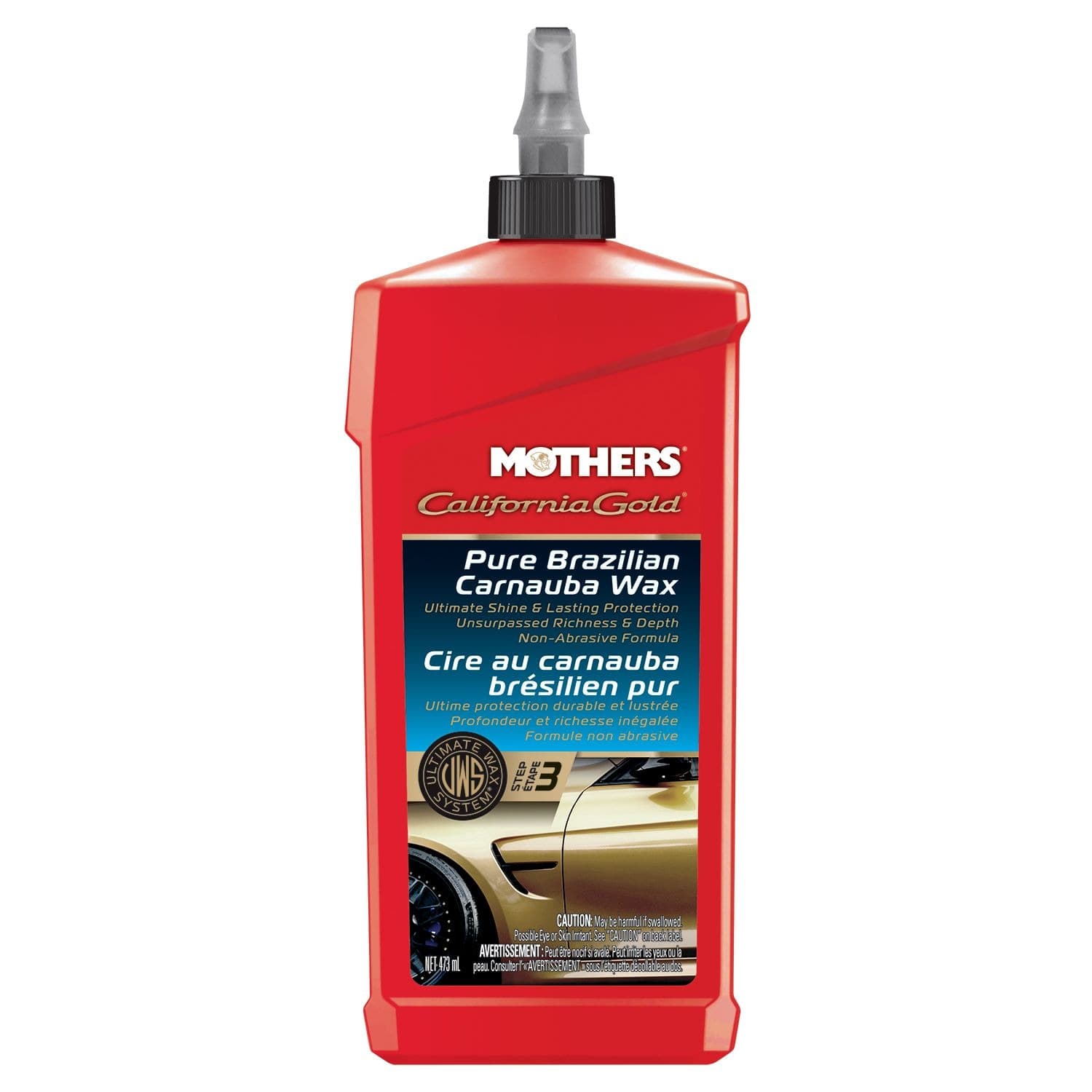Mothers California Gold Pure Brazilian Car Carnauba Wax, Step 3, 473-mL