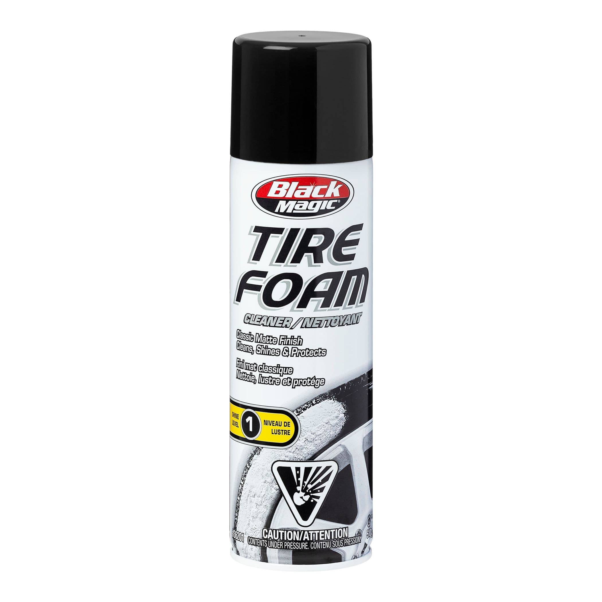 Black Magic Tire Foam Cleaner, Shine Level 1, Aerosol Can
