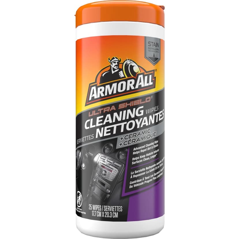 Armor All Extreme Shield™ Ceramic Auto Surface Cleaning Wipes w/ Stain Repelling Technology, 25-pk