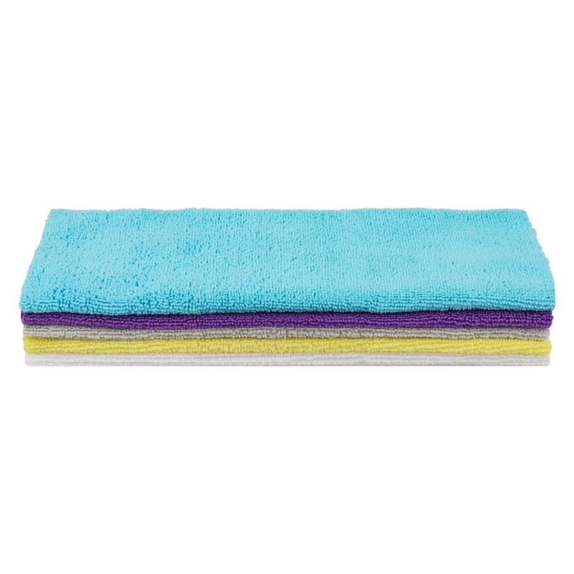SIMONIZ Microfibre Multi-Purpose Edgeless Towels, 14 x 14-in, Multi-colour, 5-pk