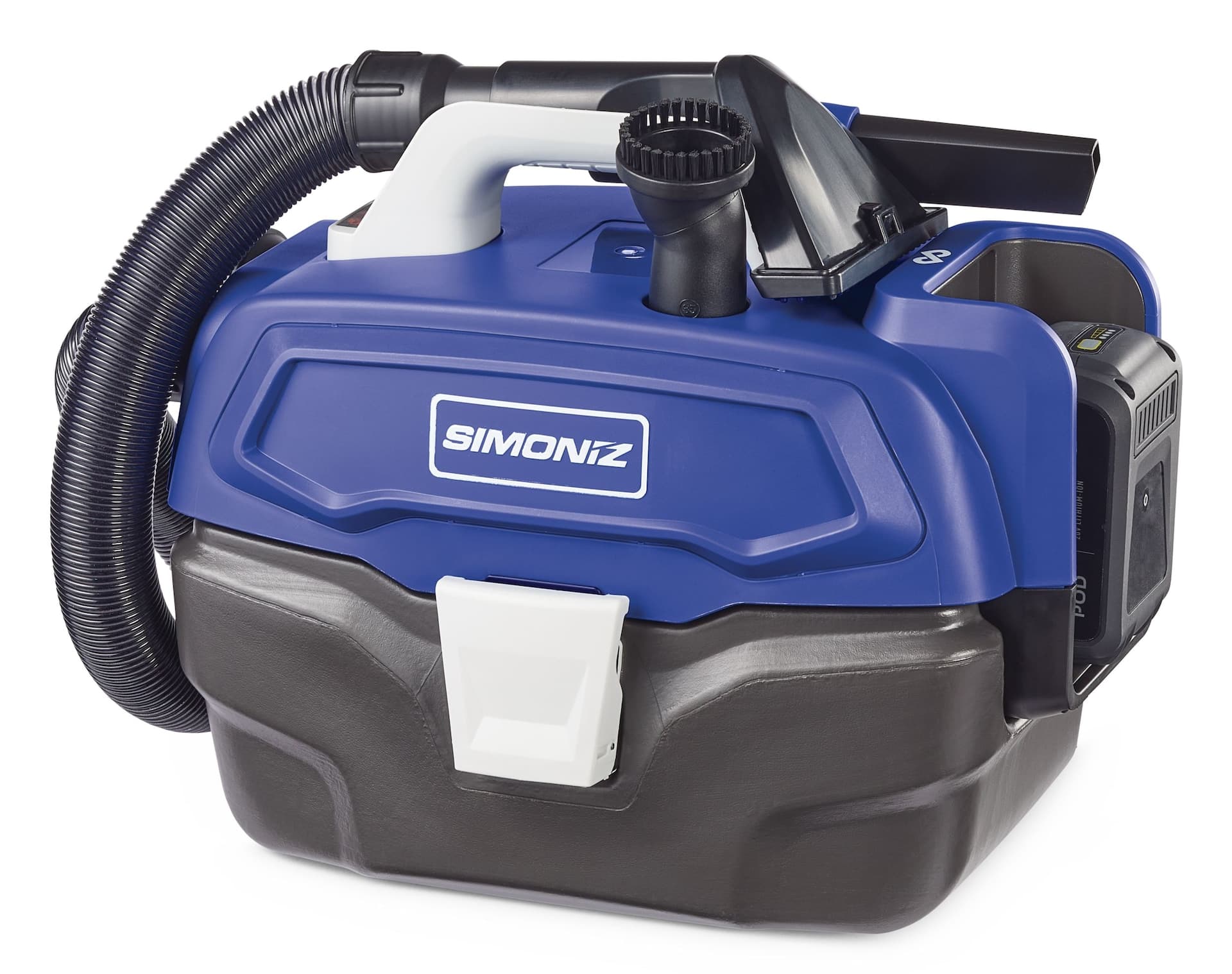 Simoniz PWR POD 3-in-1 Compact Wet Dry Vacuum with Hose & Accessories, Tool Only, PWR POD Compatible