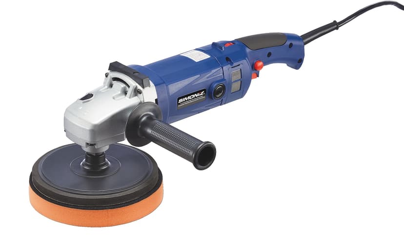 SIMONIZ Brushed Corded Hook & Loop Right Angle (Fixed Orbit) Adjustable Grip Polisher & Sander, 7-in