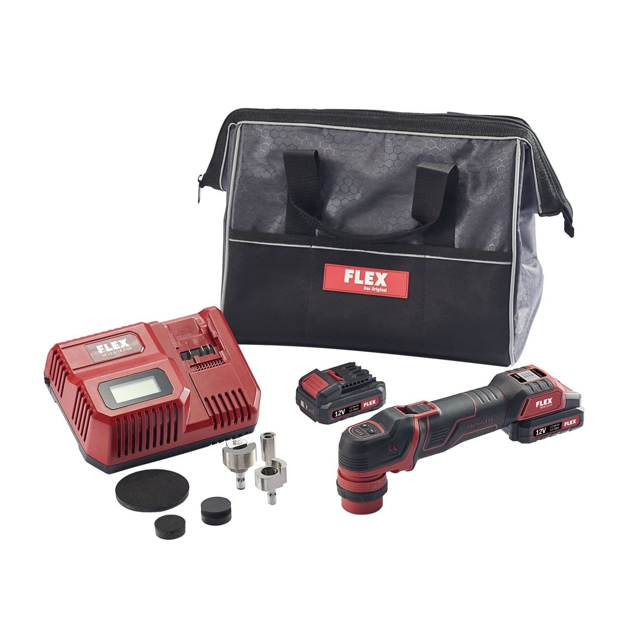 FLEX PXE8012.0-ECsetUSA 12V 5800 RPM Brushless Cordless Multi Polisher Set with Battery & Charger