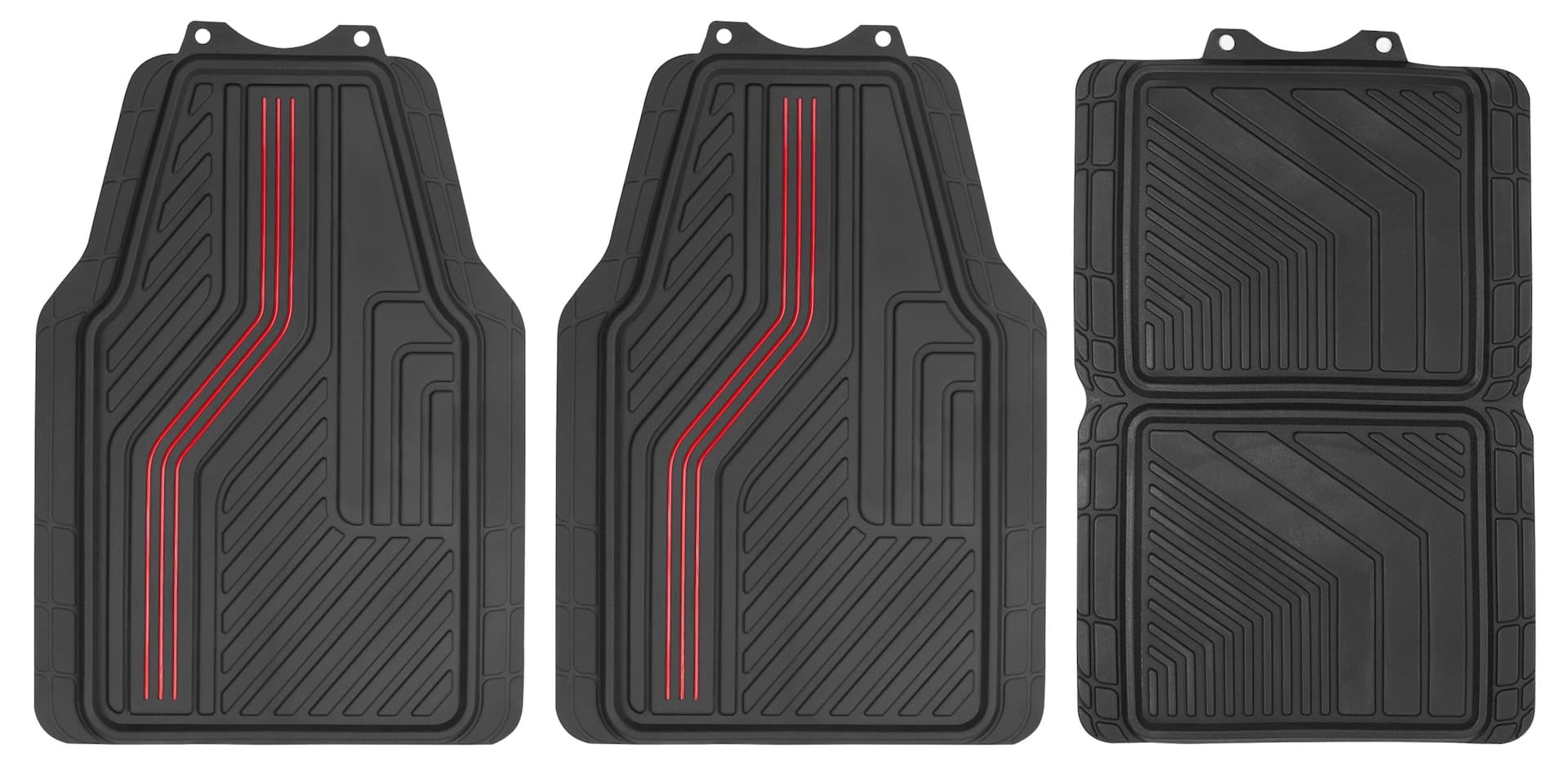 MotoMaster Two-Tone All-Season Floor Mat, Red, 4-pc