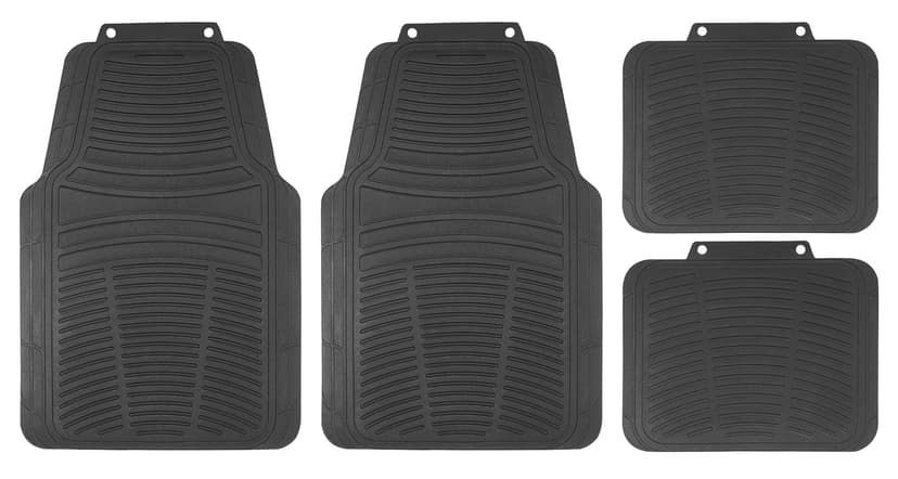 AutoTrends Deep Channel Everyday Vinyl Rubber Mat, 4-Pc