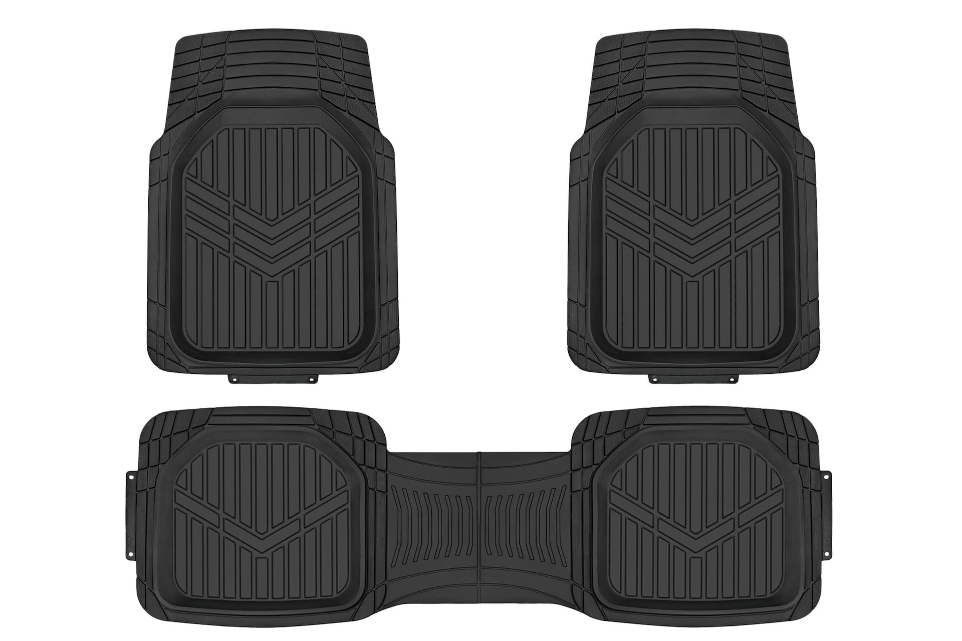 MotoMaster All Season Mid Tray Car Mat with Rear Runner, 3-Pc