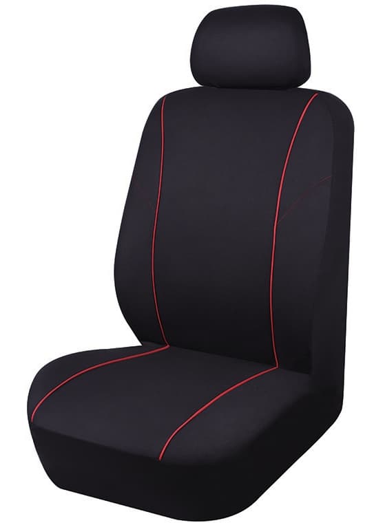 AutoTrends Black with Red Piping Seat Cover