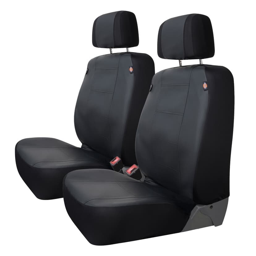 Dickies Leatherette Seat Cover, Black, 2-pk