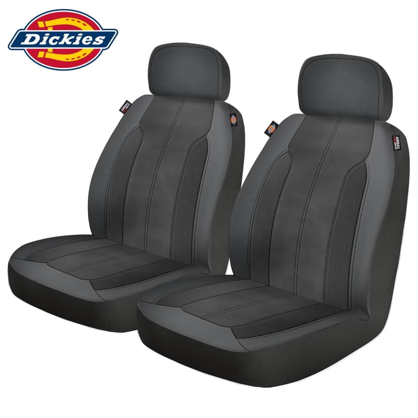 Dickies Heavy Duty Leatherette Truck Seat Cover, Black, 2-pk