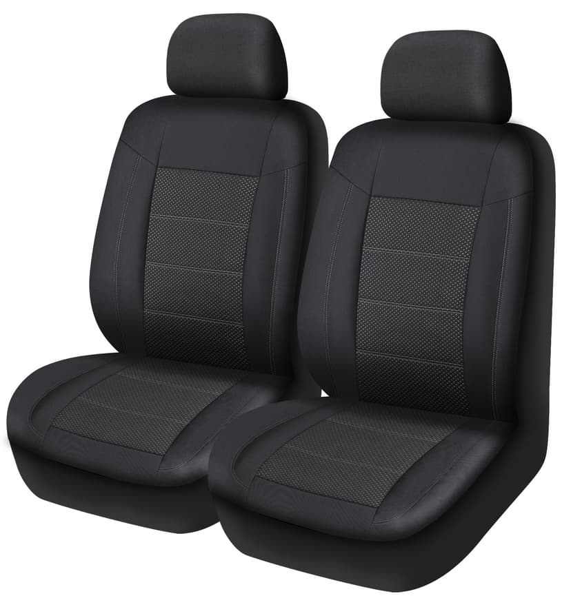 AutoTrends Embossed Car Seat Cover, Black, 2-pk