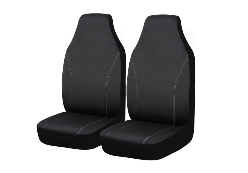 AutoTrends High Back Simple Seat Cover, Black, 2-pk