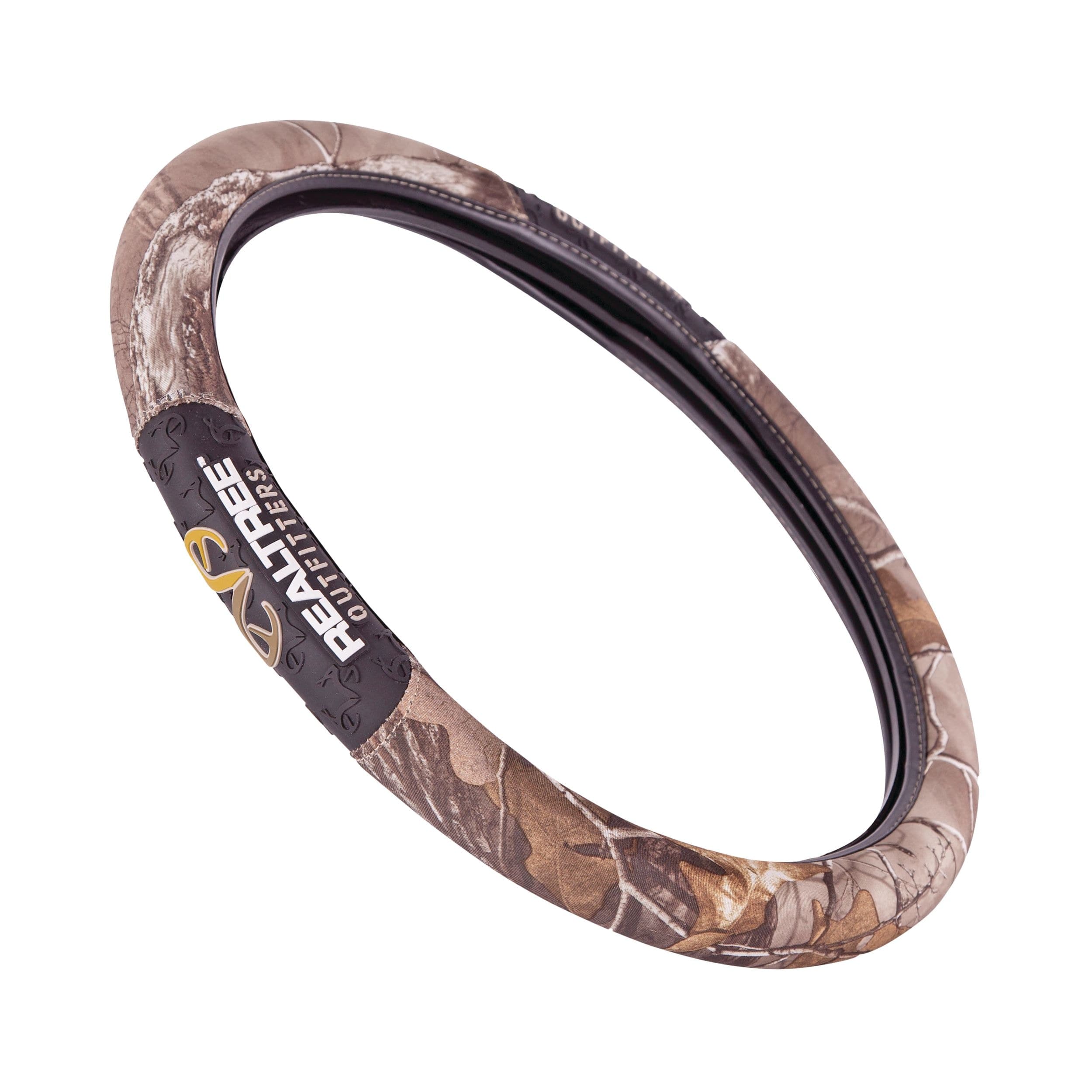 Browning Buckmark Branding Realtree Camo Steering Wheel Cover, Brown