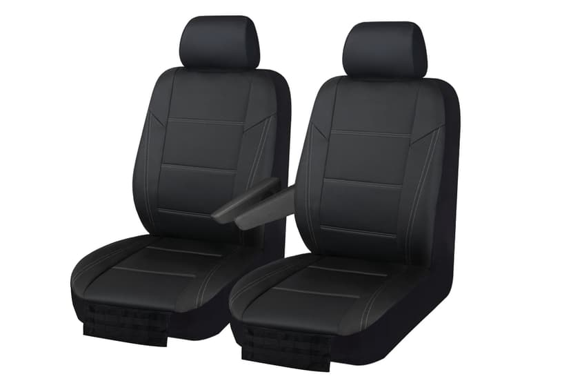 AutoTrends Semi-Custom Fit Black Truck Seat Cover