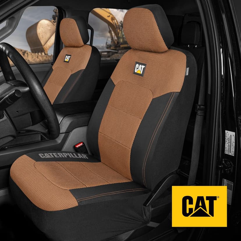 CAT Mesh Flex Seat Cover, Brown, 2-Pk