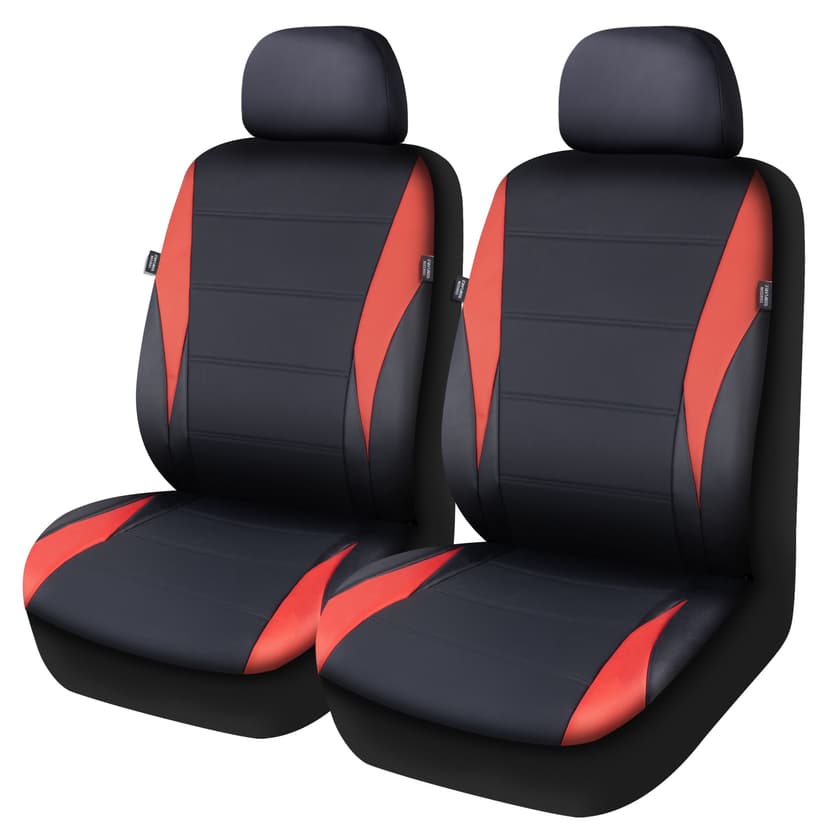 AutoTrends Flex Fit Sport Car Seat Covers, Red, 2-Pk