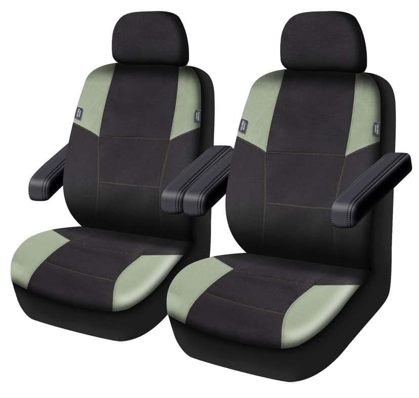 AutoTrends Oxford Fabric Rugged Green Ripstop Seat Covers, 2-Pk