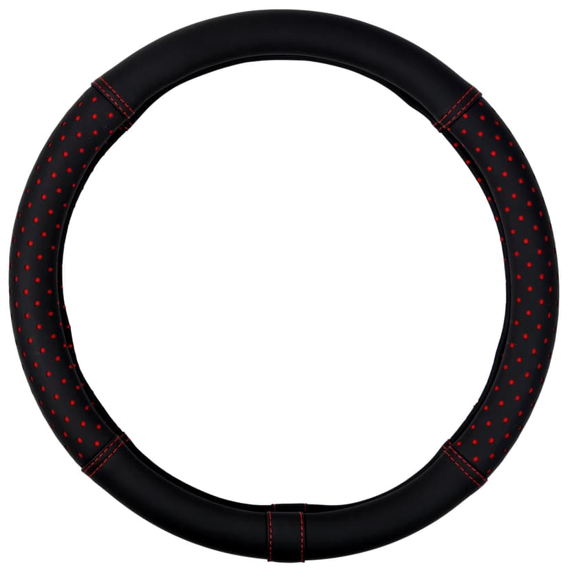 AutoTrends Perforated Sport Steering Wheel Cover, Red