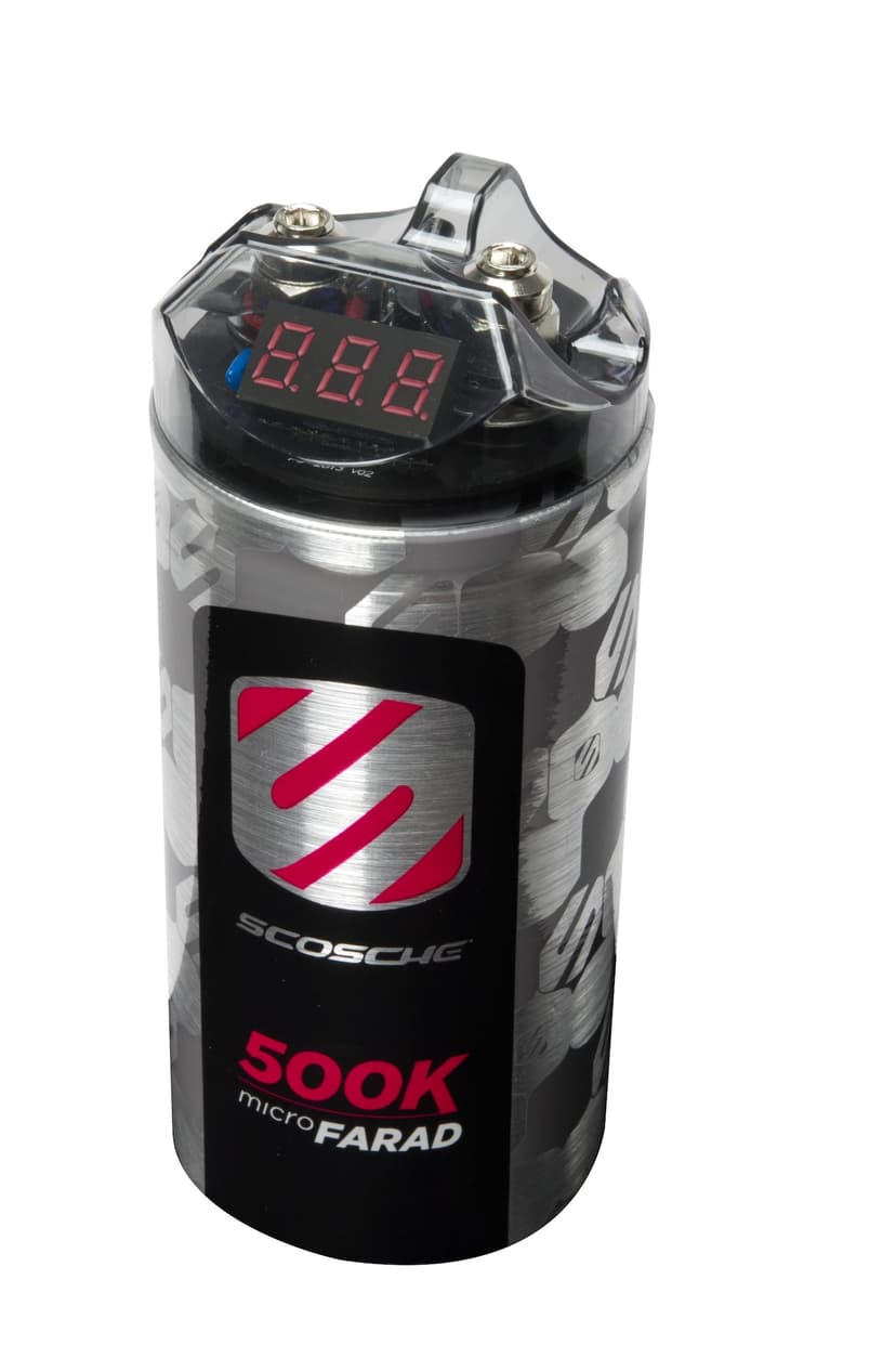 E2 Scosche Farad Digital 20 V Capacitor, LCD Display, Polycarbonate Cover
