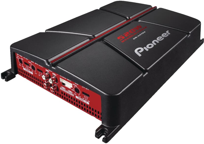 Pioneer GM-A4704 Car Audio 600W Amplifier, Bridgeable, Black/Red