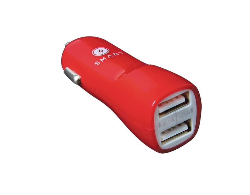 SMART Accessories Dual USB Car Charger, Assorted Colours