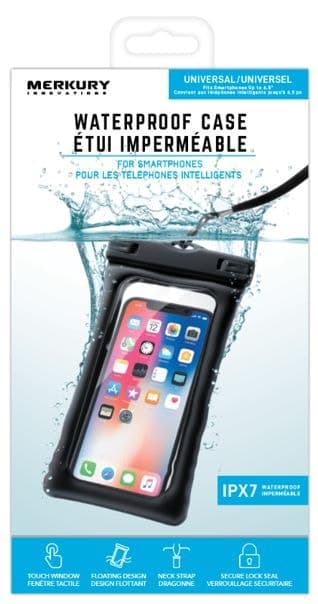 Bluehive Universal IPX7 Waterproof Phone Protector, Smartphone Case/Bag All Devices up to 6.25-in x 3.25-in, Black