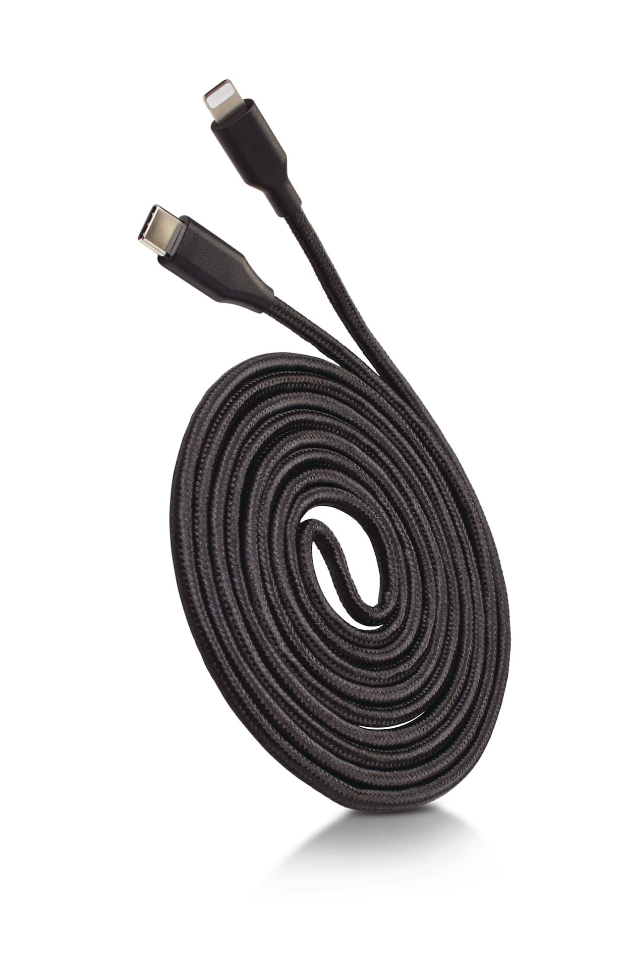 Bluehive Braided Type-C Lightning Charger & Sync Cable for Select Apple Devices, Black, 6-ft