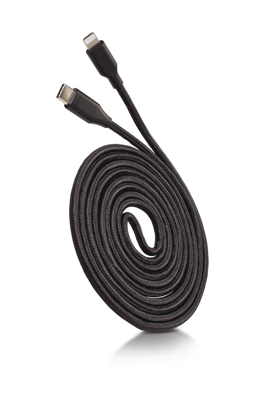 Bluehive Braided Type-C Lightning Charger & Sync Cable for Select Apple Devices, Black, 6-ft
