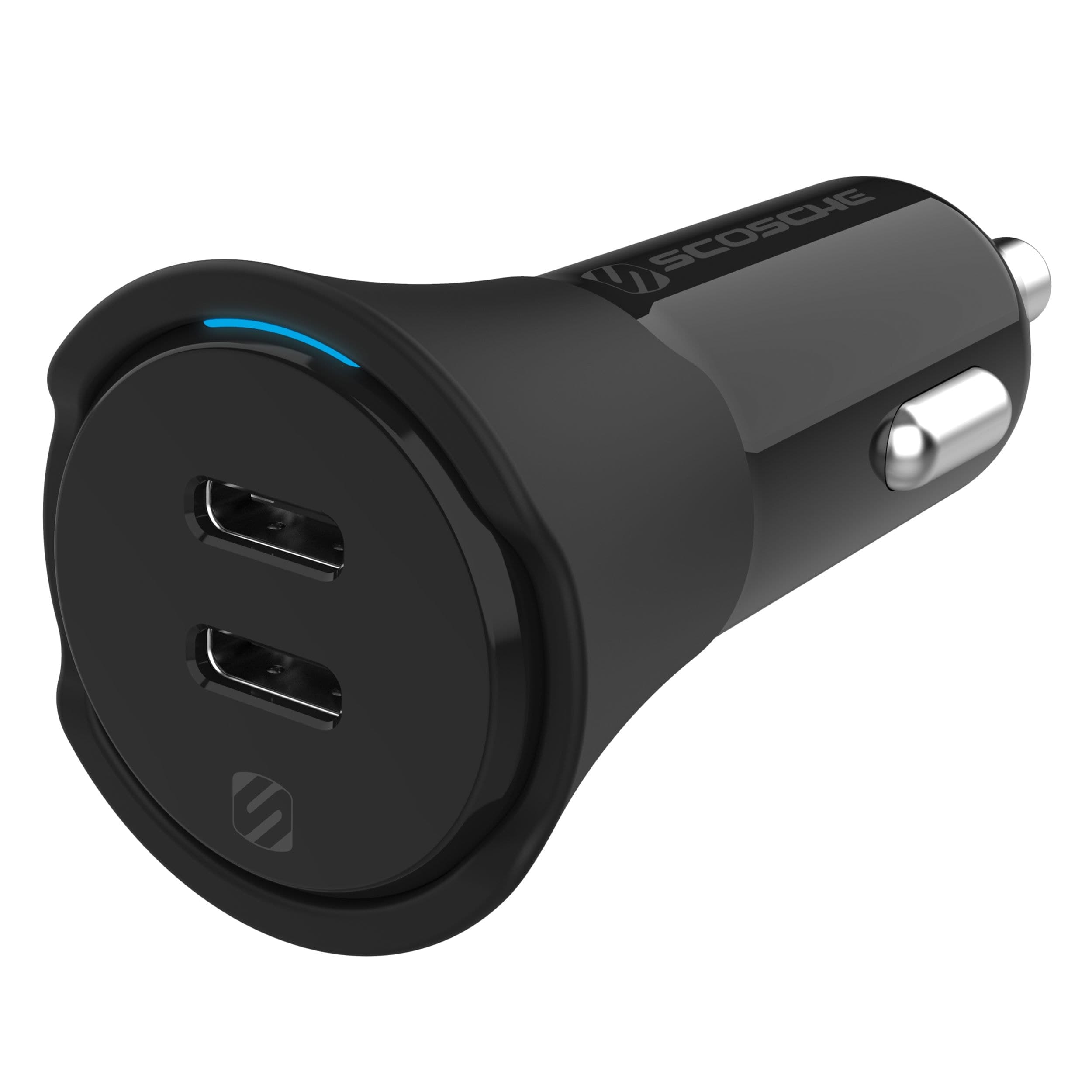 SCOSCHE PowerVolt 40W 2-Port USB Type-C Car Charger for Standard USB-C Devices