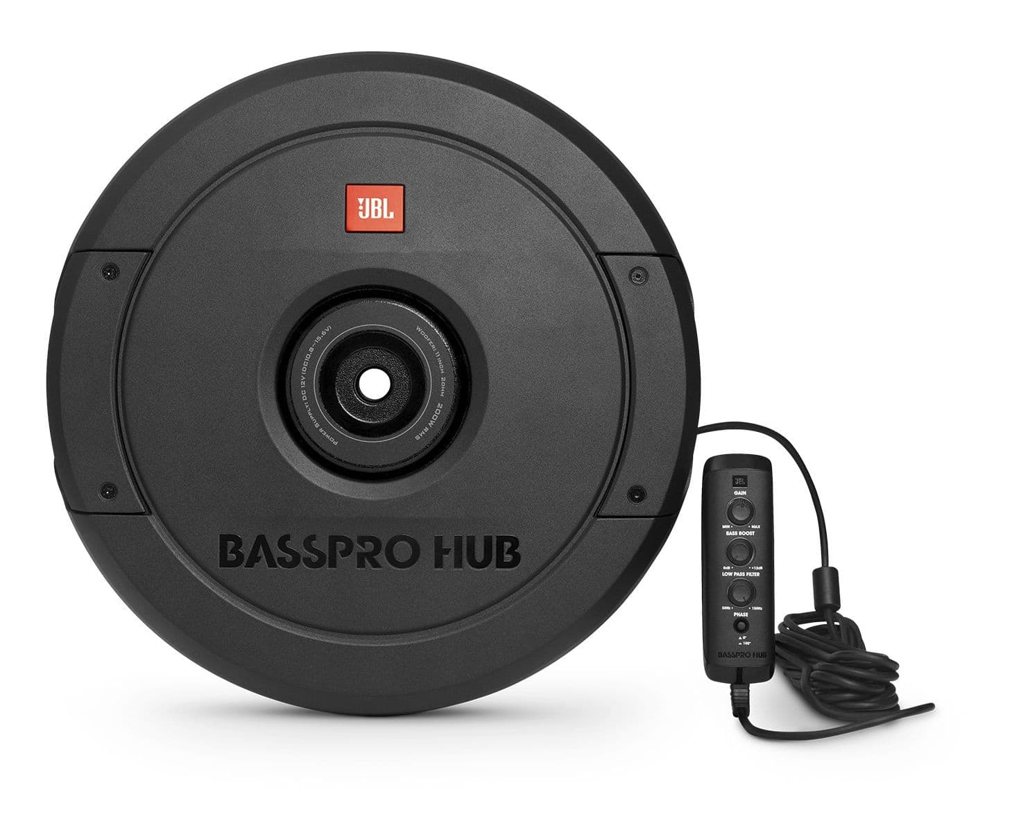 JBL BassPro Hub Spare Tire Subwoofer, Fiberglass with Rubber Surround