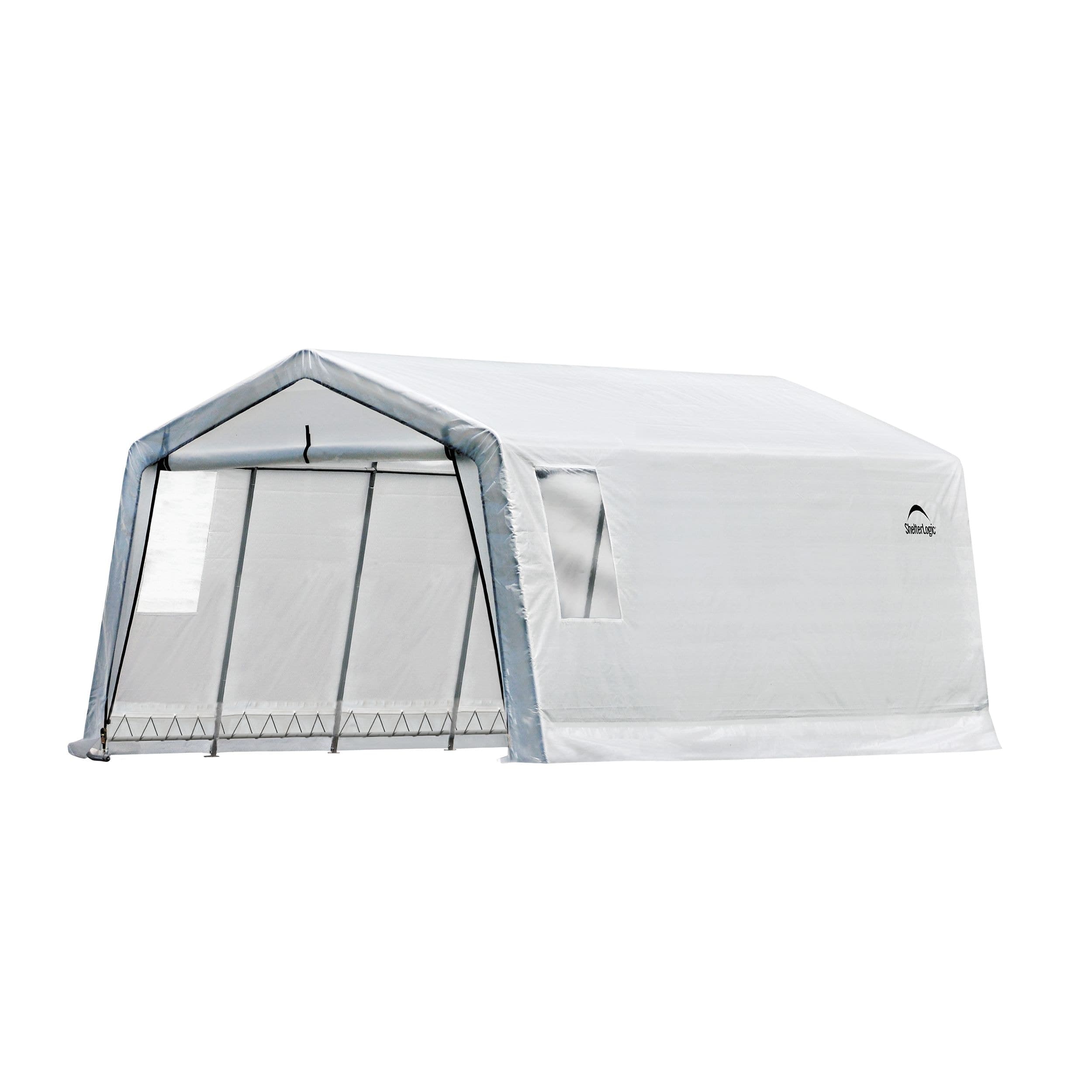 ShelterLogic Clearview Water Resistant Peak Auto Shelter with UV Protection, 11x16x8-ft