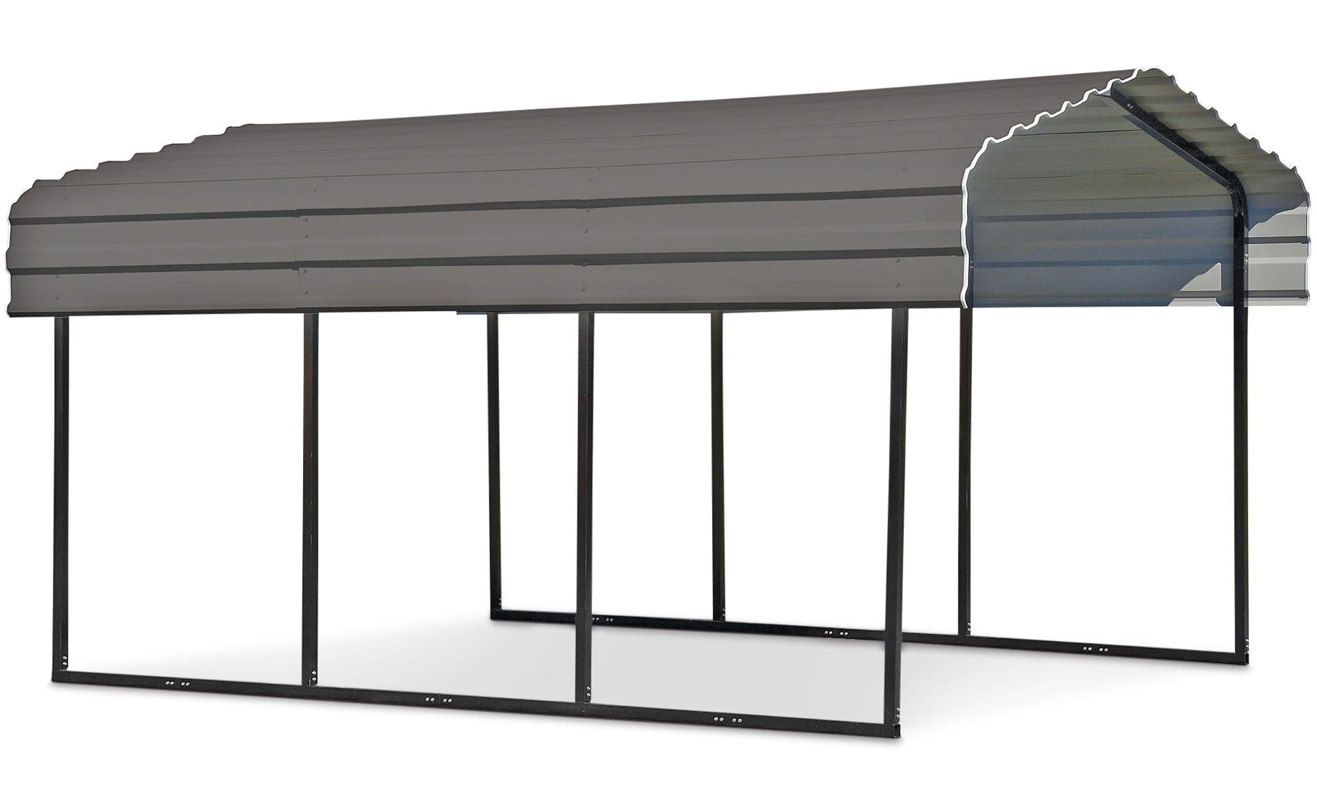 Arrow Carport Hard Top Galvanized Steel Shelter for Car/SUV, Weather Resistant, 10x15x8-ft