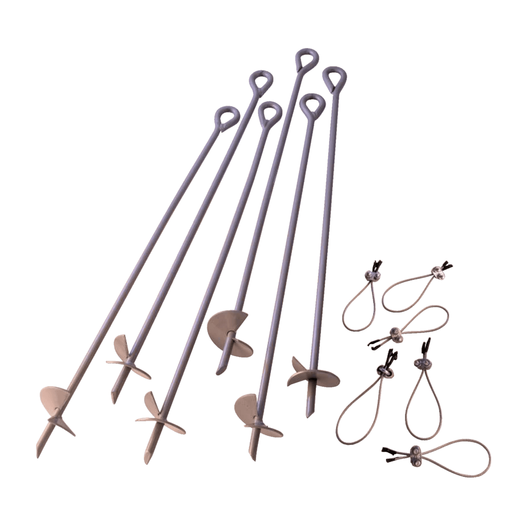 ShelterLogic Steel Auger Shelter Anchor Kit, 30-in, 6-pk