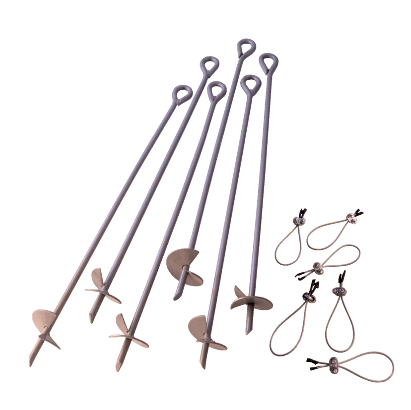 ShelterLogic Steel Auger Shelter Anchor Kit, 30-in, 6-pk