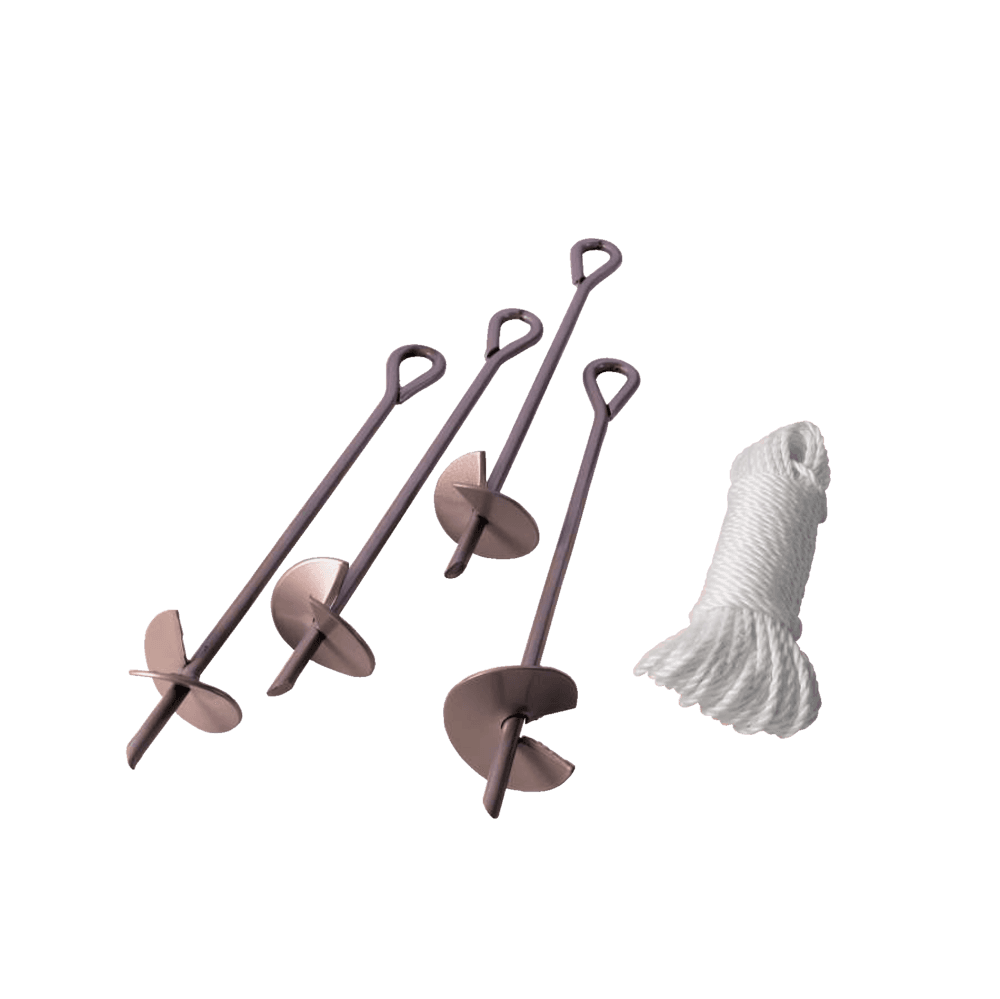 ShelterLogic Steel Auger Canopy Anchor Kit, 4-pk