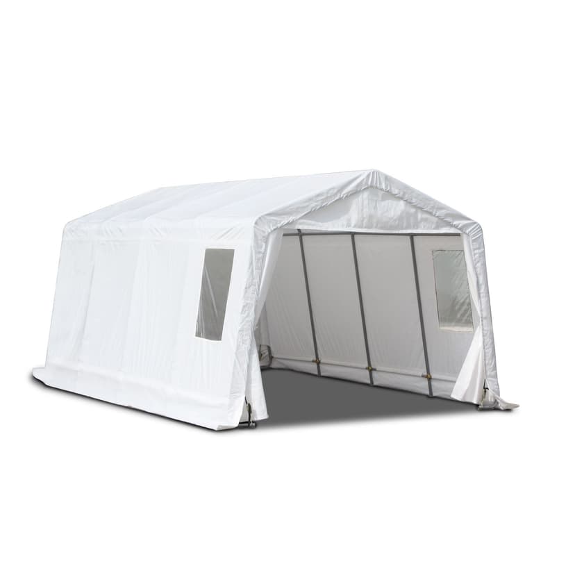 Weatherfast Heavy Duty Auto Shelter with Quick Button Connect, Windows & UV Protection, 11x16x8-ft