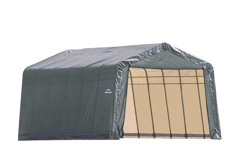 ShelterLogic ShelterCoat™ Peak Style Shelter, Grey, 13x28x10-ft