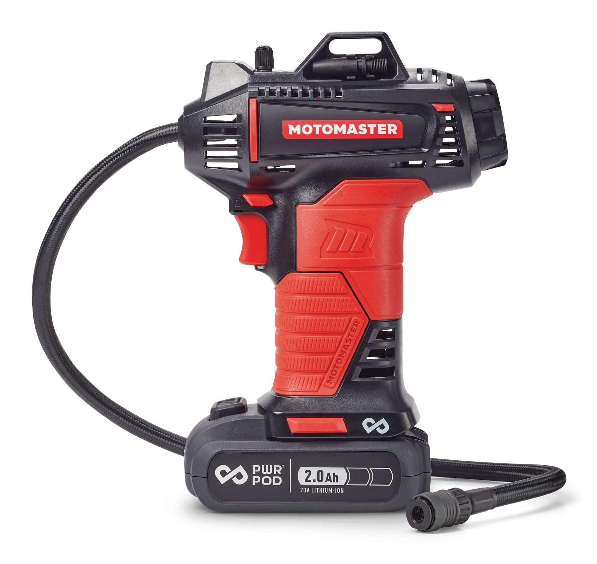 MotoMaster 20V Digital Portable Tire Inflator with 2.0 Ah PWR POD Battery and Compact Charger